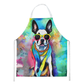 Hippie Dawg Apron (Dog Breed: Boston Terrier 2469, size: large)