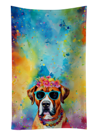 Hippie Dawg Kitchen Towel (Dog Breed: Boxer 2472, size: 25Hx15W)