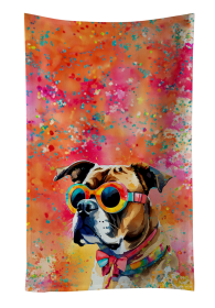 Hippie Dawg Kitchen Towel (Dog Breed: Boxer 2473, size: 25Hx15W)