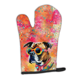 Hippie Dawg Oven Mitt (Design: Boxer 2473, size: 12HX8.5W)