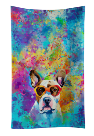 Hippie Dawg Kitchen Towel (Dog Breed: Boxer 2474, size: 25Hx15W)