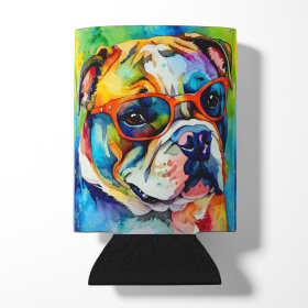Hippie Dawg Can or Bottle Hugger (Dog Breed: English Bulldog 2475, size: Can Hugger)