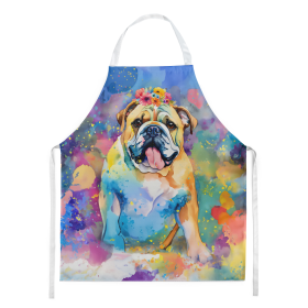 Hippie Dawg Apron (Dog Breed: English Bulldog 2476, size: large)