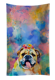 Hippie Dawg Kitchen Towel (Dog Breed: English Bulldog 2476, size: 25Hx15W)