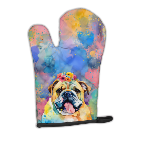 Hippie Dawg Oven Mitt (Design: English Bulldog 2476, size: 12HX8.5W)