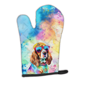 Hippie Dawg Oven Mitt (Design: Cavalier Spaniel 2484, size: 12HX8.5W)