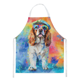 Hippie Dawg Apron (Dog Breed: Cavalier Spaniel 2485, size: large)