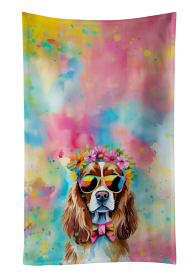 Hippie Dawg Kitchen Towel (Dog Breed: Cavalier Spaniel 2486, size: 25Hx15W)