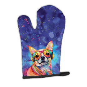 Hippie Dawg Oven Mitt (Design: Chihuahua 2487, size: 12HX8.5W)