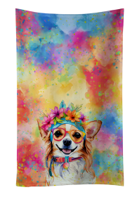 Hippie Dawg Kitchen Towel (Dog Breed: Chihuahua 2488, size: 25Hx15W)