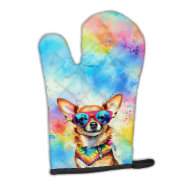 Hippie Dawg Oven Mitt (Design: Chihuahua 2489, size: 12HX8.5W)
