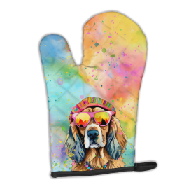 Hippie Dawg Oven Mitt (Design: Cocker Spaniel 2492, size: 12HX8.5W)