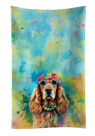 Hippie Dawg Kitchen Towel (Dog Breed: Cocker Spaniel 2493, size: 25Hx15W)