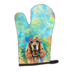 Hippie Dawg Oven Mitt (Design: Cocker Spaniel 2493, size: 12HX8.5W)