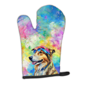 Hippie Dawg Oven Mitt (Design: Collie 2494, size: 12HX8.5W)
