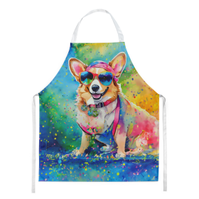 Hippie Dawg Apron (Dog Breed: Corgi 2496, size: large)