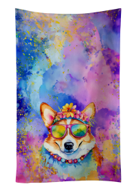 Hippie Dawg Kitchen Towel (Dog Breed: Corgi 2497, size: 25Hx15W)