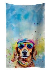 Hippie Dawg Kitchen Towel (Dog Breed: Dachshund 2498, size: 25Hx15W)