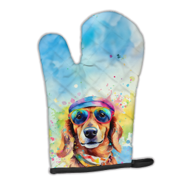 Hippie Dawg Oven Mitt (Design: Dachshund 2498, size: 12HX8.5W)
