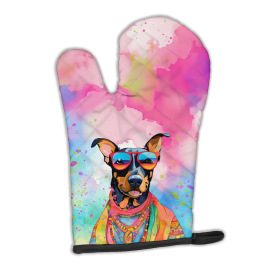 Hippie Dawg Oven Mitt (Design: Doberman Pinscher 2502, size: 12HX8.5W)