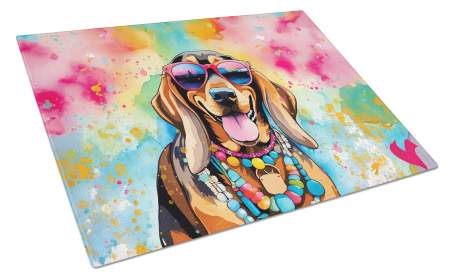 Hippie Dawg Glass Cutting Board (Dog Breed: Doberman Pinscher 2504, size: large)