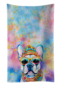 Hippie Dawg Kitchen Towel (Dog Breed: French Bulldog 2505, size: 25Hx15W)