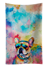 Hippie Dawg Kitchen Towel (Dog Breed: French Bulldog 2506, size: 25Hx15W)