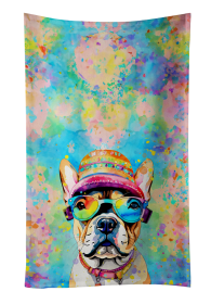 Hippie Dawg Kitchen Towel (Dog Breed: French Bulldog 2508, size: 25Hx15W)