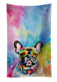 Hippie Dawg Kitchen Towel (Dog Breed: French Bulldog 2509, size: 25Hx15W)