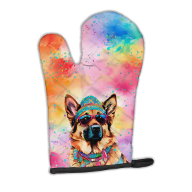 Hippie Dawg Oven Mitt (Design: German Shepherd 2511, size: 12HX8.5W)