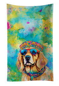 Hippie Dawg Kitchen Towel (Dog Breed: Golden Retriever 2513, size: 25Hx15W)
