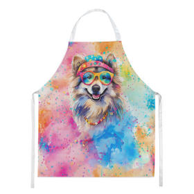 Hippie Dawg Apron (Dog Breed: Keeshond 2519, size: large)