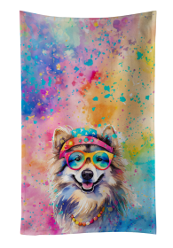 Hippie Dawg Kitchen Towel (Dog Breed: Keeshond 2519, size: 25Hx15W)