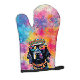 Hippie Dawg Oven Mitt (Design: Labrador Black 2520, size: 12HX8.5W)