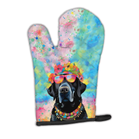 Hippie Dawg Oven Mitt (Design: Labrador Black 2521, size: 12HX8.5W)