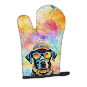 Hippie Dawg Oven Mitt (Design: Labrador Black 2522, size: 12HX8.5W)