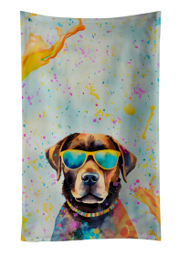 Hippie Dawg Kitchen Towel (Dog Breed: Labrador Chocolate 2523, size: 25Hx15W)