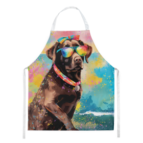 Hippie Dawg Apron (Dog Breed: Labrador Chocolate 2524, size: large)