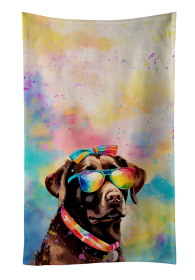 Hippie Dawg Kitchen Towel (Dog Breed: Labrador Chocolate 2524, size: 25Hx15W)