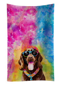 Hippie Dawg Kitchen Towel (Dog Breed: Labrador Chocolate 2526, size: 25Hx15W)