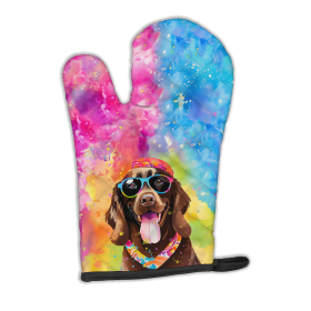 Hippie Dawg Oven Mitt (Design: Labrador Chocolate 2526, size: 12HX8.5W)
