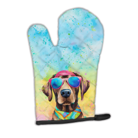 Hippie Dawg Oven Mitt (Design: Labrador Chocolate 2527, size: 12HX8.5W)