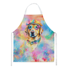 Hippie Dawg Apron (Dog Breed: Labrador Yellow 2528, size: large)