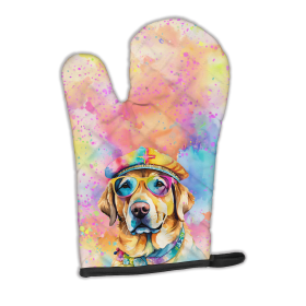 Hippie Dawg Oven Mitt (Design: Labrador Yellow 2528, size: 12HX8.5W)