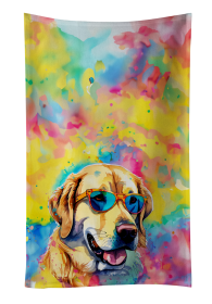 Hippie Dawg Kitchen Towel (Dog Breed: Labrador Yellow 2529, size: 25Hx15W)