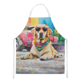 Hippie Dawg Apron (Dog Breed: Labrador Yellow 2530, size: large)