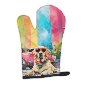 Hippie Dawg Oven Mitt (Design: Labrador Yellow 2530, size: 12HX8.5W)