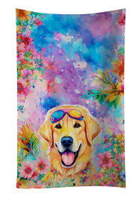 Hippie Dawg Kitchen Towel (Dog Breed: Labrador Yellow 2531, size: 25Hx15W)