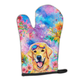 Hippie Dawg Oven Mitt (Design: Labrador Yellow 2531, size: 12HX8.5W)