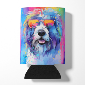 Hippie Dawg Can or Bottle Hugger (Dog Breed: Old English Sheepdog 2534, size: Can Hugger)
